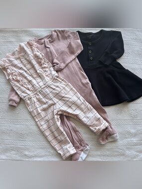 Organic Cotton Baby Girl Bundle 6–12M | Little Bipsy Set